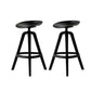 Low Back Plastic Swivel Bar Stool Industrial Armless Stool for Living Room Black 2 Piece Set Counter Stool(26"H) Clearhalo 'Bar Furniture' 'Bar Stools' 'bar_stools' 'furn' 'furn_bar_stools' 'Furniture' 'Kitchen & Dining Furniture' 6557176