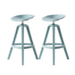 Low Back Plastic Swivel Bar Stool Industrial Armless Stool for Living Room Blue 2 Piece Set Bar Stool(30"H) Clearhalo 'Bar Furniture' 'Bar Stools' 'bar_stools' 'furn' 'furn_bar_stools' 'Furniture' 'Kitchen & Dining Furniture' 6557181