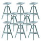 Low Back Plastic Swivel Bar Stool Industrial Armless Stool for Living Room Blue 8 Piece Set Bar Stool(30"H) Clearhalo 'Bar Furniture' 'Bar Stools' 'bar_stools' 'furn' 'furn_bar_stools' 'Furniture' 'Kitchen & Dining Furniture' 6557184