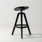 Low Back Plastic Swivel Bar Stool Industrial Armless Stool for Living Room Black 1 Piece Bar Stool(30"H) Clearhalo 'Bar Furniture' 'Bar Stools' 'bar_stools' 'furn' 'furn_bar_stools' 'Furniture' 'Kitchen & Dining Furniture' 6557190