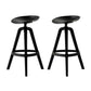 Low Back Plastic Swivel Bar Stool Industrial Armless Stool for Living Room Black 2 Piece Set Bar Stool(30"H) Clearhalo 'Bar Furniture' 'Bar Stools' 'bar_stools' 'furn' 'furn_bar_stools' 'Furniture' 'Kitchen & Dining Furniture' 6557191