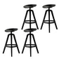 Low Back Plastic Swivel Bar Stool Industrial Armless Stool for Living Room Black 4 Piece Set Bar Stool(30"H) Clearhalo 'Bar Furniture' 'Bar Stools' 'bar_stools' 'furn' 'furn_bar_stools' 'Furniture' 'Kitchen & Dining Furniture' 6557192