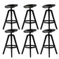 Low Back Plastic Swivel Bar Stool Industrial Armless Stool for Living Room Black 6 Piece Set Bar Stool(30"H) Clearhalo 'Bar Furniture' 'Bar Stools' 'bar_stools' 'furn' 'furn_bar_stools' 'Furniture' 'Kitchen & Dining Furniture' 6557193
