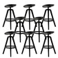 Low Back Plastic Swivel Bar Stool Industrial Armless Stool for Living Room Black 8 Piece Set Bar Stool(30"H) Clearhalo 'Bar Furniture' 'Bar Stools' 'bar_stools' 'furn' 'furn_bar_stools' 'Furniture' 'Kitchen & Dining Furniture' 6557194
