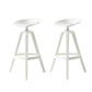 Low Back Plastic Swivel Bar Stool Industrial Armless Stool for Living Room White 2 Piece Set Bar Stool(30"H) Clearhalo 'Bar Furniture' 'Bar Stools' 'bar_stools' 'furn' 'furn_bar_stools' 'Furniture' 'Kitchen & Dining Furniture' 6557195