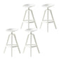 Low Back Plastic Swivel Bar Stool Industrial Armless Stool for Living Room White 4 Piece Set Bar Stool(30"H) Clearhalo 'Bar Furniture' 'Bar Stools' 'bar_stools' 'furn' 'furn_bar_stools' 'Furniture' 'Kitchen & Dining Furniture' 6557196