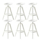 Low Back Plastic Swivel Bar Stool Industrial Armless Stool for Living Room White 6 Piece Set Bar Stool(30"H) Clearhalo 'Bar Furniture' 'Bar Stools' 'bar_stools' 'furn' 'furn_bar_stools' 'Furniture' 'Kitchen & Dining Furniture' 6557197