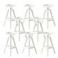 Low Back Plastic Swivel Bar Stool Industrial Armless Stool for Living Room White 8 Piece Set Bar Stool(30"H) Clearhalo 'Bar Furniture' 'Bar Stools' 'bar_stools' 'furn' 'furn_bar_stools' 'Furniture' 'Kitchen & Dining Furniture' 6557198