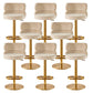 Contemporary Low Back Dining Stool Adjustable Height Bar Stool with Footrest