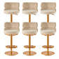 Contemporary Low Back Dining Stool Adjustable Height Bar Stool with Footrest