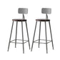Modern Armless Backrest Counter Stool Iron Bar Stool with Pedal for Milk Tea Shop Silver 2 Piece Set Clearhalo 'Bar Furniture' 'Bar Stools' 'bar_stools' 'furn' 'furn_bar_stools' 'Furniture' 'Kitchen & Dining Furniture' 6557248