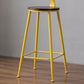 Modern Armless Backrest Counter Stool Iron Bar Stool with Pedal for Milk Tea Shop Clearhalo 'Bar Furniture' 'Bar Stools' 'bar_stools' 'furn' 'furn_bar_stools' 'Furniture' 'Kitchen & Dining Furniture' 6557261