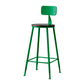 Modern Armless Backrest Counter Stool Iron Bar Stool with Pedal for Milk Tea Shop Green 1 Piece Clearhalo 'Bar Furniture' 'Bar Stools' 'bar_stools' 'furn' 'furn_bar_stools' 'Furniture' 'Kitchen & Dining Furniture' 6557285