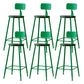 Modern Armless Backrest Counter Stool Iron Bar Stool with Pedal for Milk Tea Shop Green 6 Piece Set Clearhalo 'Bar Furniture' 'Bar Stools' 'bar_stools' 'furn' 'furn_bar_stools' 'Furniture' 'Kitchen & Dining Furniture' 6557288