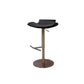 Contemporary Backless Dining Stool Adjustable Height Bar Stool with Footrest Rose Gold Black 1 Piece Clearhalo 'Bar Furniture' 'Bar Stools' 'bar_stools' 'furn' 'furn_bar_stools' 'Furniture' 'Kitchen & Dining Furniture' 6557300