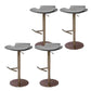 Contemporary Backless Dining Stool Adjustable Height Bar Stool with Footrest Rose Gold Gray 4 Piece Set Clearhalo 'Bar Furniture' 'Bar Stools' 'bar_stools' 'furn' 'furn_bar_stools' 'Furniture' 'Kitchen & Dining Furniture' 6557310