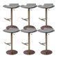 Contemporary Backless Dining Stool Adjustable Height Bar Stool with Footrest Rose Gold Gray 6 Piece Set Clearhalo 'Bar Furniture' 'Bar Stools' 'bar_stools' 'furn' 'furn_bar_stools' 'Furniture' 'Kitchen & Dining Furniture' 6557311