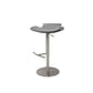 Contemporary Backless Dining Stool Adjustable Height Bar Stool with Footrest Silver Gray 1 Piece Clearhalo 'Bar Furniture' 'Bar Stools' 'bar_stools' 'furn' 'furn_bar_stools' 'Furniture' 'Kitchen & Dining Furniture' 6557313