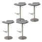 Contemporary Backless Dining Stool Adjustable Height Bar Stool with Footrest Silver Gray 4 Piece Set Clearhalo 'Bar Furniture' 'Bar Stools' 'bar_stools' 'furn' 'furn_bar_stools' 'Furniture' 'Kitchen & Dining Furniture' 6557315