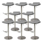 Contemporary Backless Dining Stool Adjustable Height Bar Stool with Footrest Silver Gray 8 Piece Set Clearhalo 'Bar Furniture' 'Bar Stools' 'bar_stools' 'furn' 'furn_bar_stools' 'Furniture' 'Kitchen & Dining Furniture' 6557317