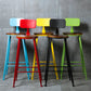 Modern Armless Backrest Counter Stool Iron Bar Stool with Seat and Pedal for Cafe Clearhalo 'Bar Furniture' 'Bar Stools' 'bar_stools' 'furn' 'furn_bar_stools' 'Furniture' 'Kitchen & Dining Furniture' 6557323