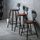 Modern Armless Backrest Counter Stool Iron Bar Stool with Seat and Pedal for Cafe Clearhalo 'Bar Furniture' 'Bar Stools' 'bar_stools' 'furn' 'furn_bar_stools' 'Furniture' 'Kitchen & Dining Furniture' 6557324