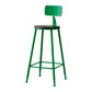 Modern Armless Backrest Counter Stool Iron Bar Stool with Seat and Pedal for Cafe Green 1 Piece Clearhalo 'Bar Furniture' 'Bar Stools' 'bar_stools' 'furn' 'furn_bar_stools' 'Furniture' 'Kitchen & Dining Furniture' 6557328