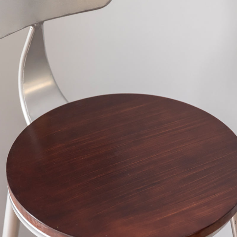 Modern Armless Backrest Counter Stool Iron Bar Stool with Seat and Pedal for Cafe Clearhalo 'Bar Furniture' 'Bar Stools' 'bar_stools' 'furn' 'furn_bar_stools' 'Furniture' 'Kitchen & Dining Furniture' 6557329