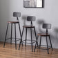 Modern Armless Backrest Counter Stool Iron Bar Stool with Seat and Pedal for Cafe Clearhalo 'Bar Furniture' 'Bar Stools' 'bar_stools' 'furn' 'furn_bar_stools' 'Furniture' 'Kitchen & Dining Furniture' 6557337