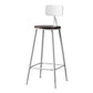 Modern Armless Backrest Counter Stool Iron Bar Stool with Seat and Pedal for Cafe White 1 Piece Clearhalo 'Bar Furniture' 'Bar Stools' 'bar_stools' 'furn' 'furn_bar_stools' 'Furniture' 'Kitchen & Dining Furniture' 6557354