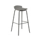 Contemporary Metal Frame Bar Stool Low Back PU Leather Bar Stool for Living Room Grey Black 1 Piece Clearhalo 'Bar Furniture' 'Bar Stools' 'bar_stools' 'furn' 'furn_bar_stools' 'Furniture' 'Kitchen & Dining Furniture' 6557380