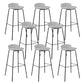 Contemporary Metal Frame Bar Stool Low Back PU Leather Bar Stool for Living Room White Black 8 Piece Set Clearhalo 'Bar Furniture' 'Bar Stools' 'bar_stools' 'furn' 'furn_bar_stools' 'Furniture' 'Kitchen & Dining Furniture' 6557394