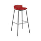 Contemporary Metal Frame Bar Stool Low Back PU Leather Bar Stool for Living Room Red Black 1 Piece Clearhalo 'Bar Furniture' 'Bar Stools' 'bar_stools' 'furn' 'furn_bar_stools' 'Furniture' 'Kitchen & Dining Furniture' 6557400