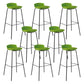 Contemporary Metal Frame Bar Stool Low Back PU Leather Bar Stool for Living Room Green Black 8 Piece Set Clearhalo 'Bar Furniture' 'Bar Stools' 'bar_stools' 'furn' 'furn_bar_stools' 'Furniture' 'Kitchen & Dining Furniture' 6557414