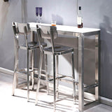 Industrial Armless Bar Stools Metal Low Back Dining Stool with Footrest