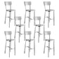 Industrial Armless Bar Stools Metal Low Back Dining Stool with Footrest