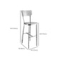 Industrial Armless Bar Stools Metal Low Back Dining Stool with Footrest