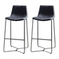 Modern Backrest Armless Counter Stool Iron Bar Stool with Cushion and Pedal