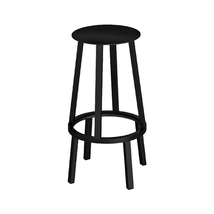 Industrial Rotatable Backless Counter Stool Iron Bar Stool with  Pedal for Bar