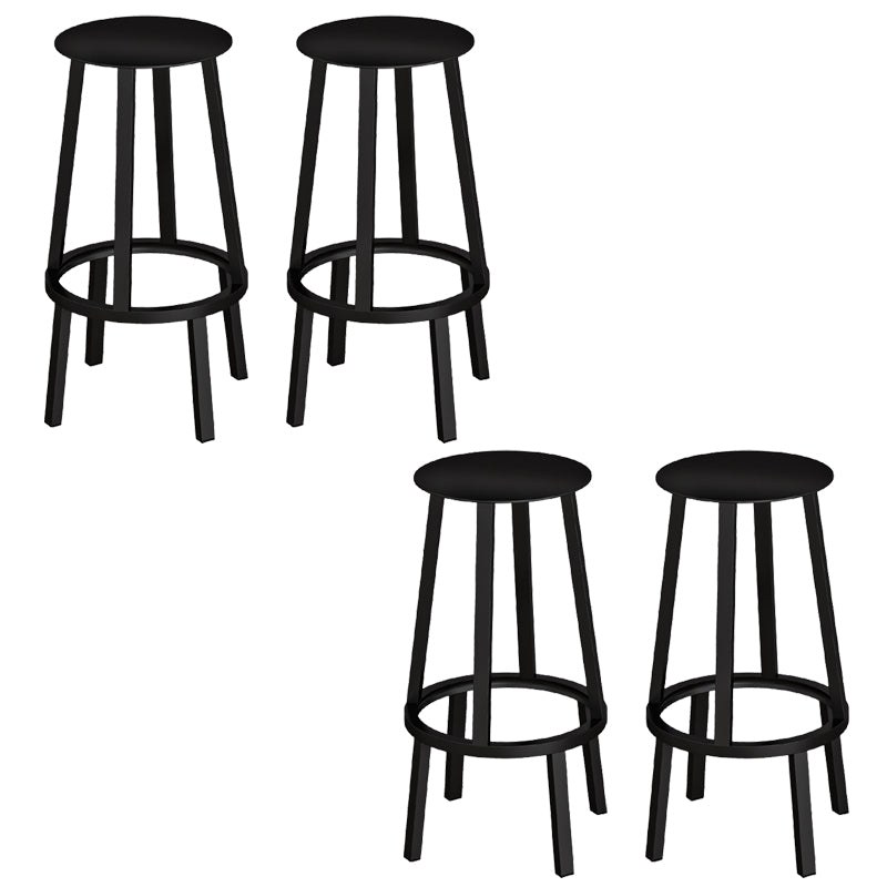 Industrial Rotatable Backless Counter Stool Iron Bar Stool with  Pedal for Bar