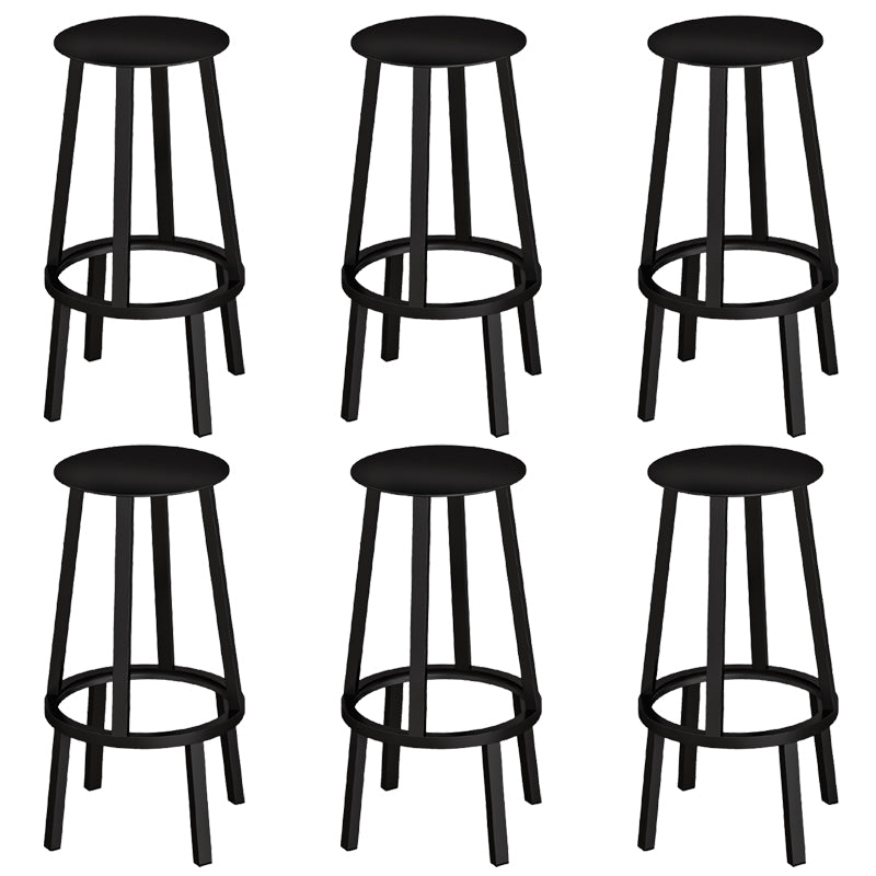 Industrial Rotatable Backless Counter Stool Iron Bar Stool with  Pedal for Bar