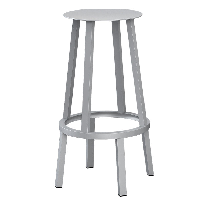Industrial Rotatable Backless Counter Stool Iron Bar Stool with  Pedal for Bar