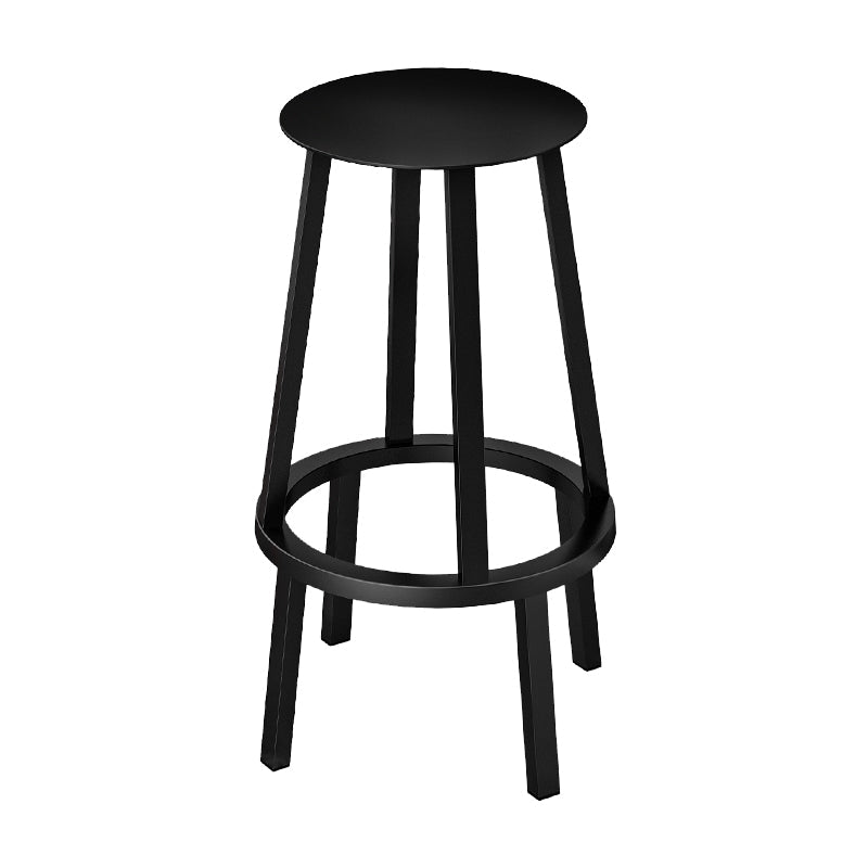 Tabouret de comptoir arrière rotatif industriel tabouret en fer avec pédale pour bar