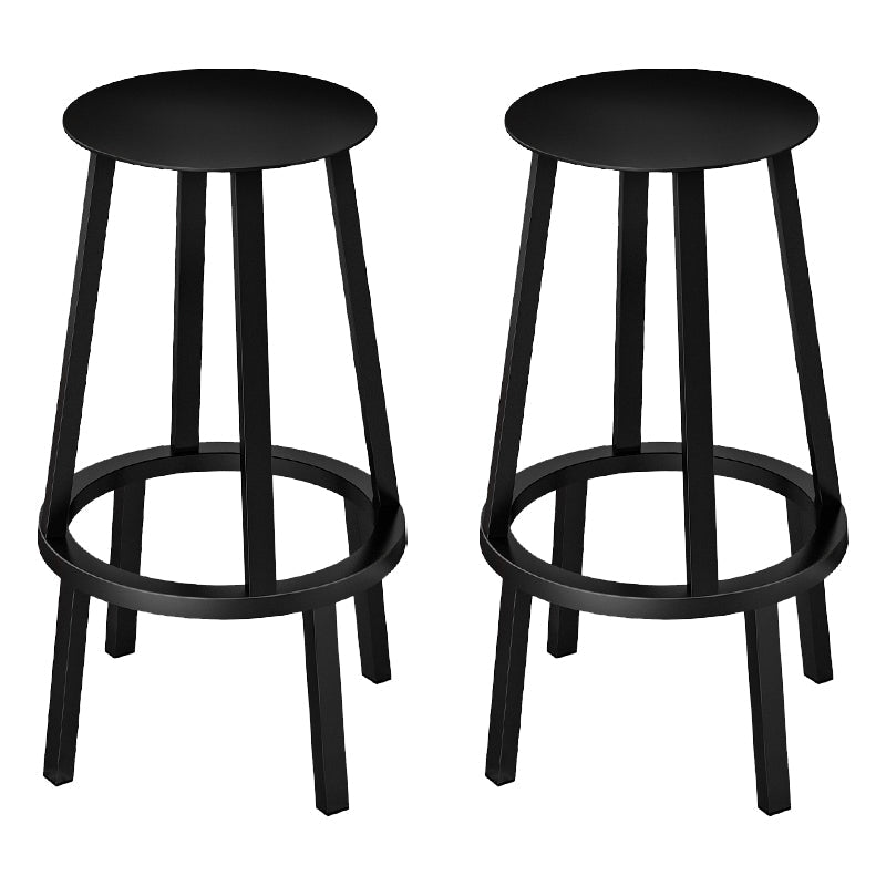 Industrial Rotatable Backless Counter Stool Iron Bar Stool with  Pedal for Bar