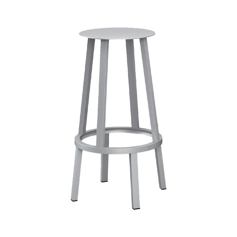 Industrial Rotatable Backless Counter Stool Iron Bar Stool with  Pedal for Bar