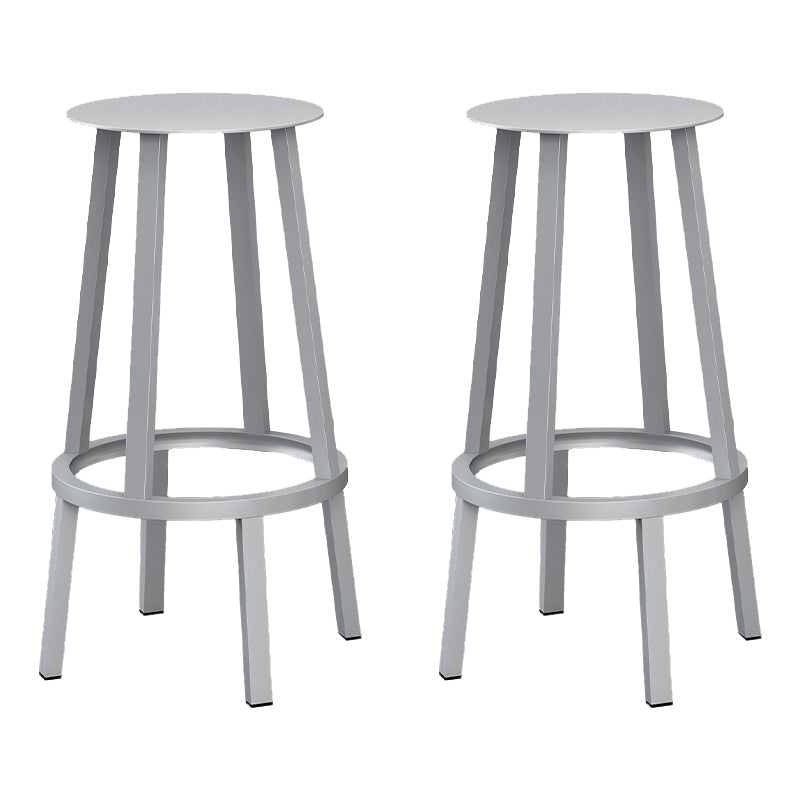 Industrial Rotatable Backless Counter Stool Iron Bar Stool with  Pedal for Bar