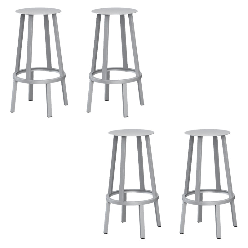 Industrial Rotatable Backless Counter Stool Iron Bar Stool with  Pedal for Bar