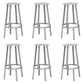 Industrial Rotatable Backless Counter Stool Iron Bar Stool with  Pedal for Bar