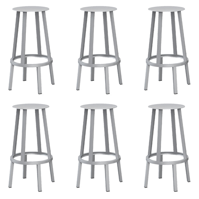 Industrial Rotatable Backless Counter Stool Iron Bar Stool with  Pedal for Bar