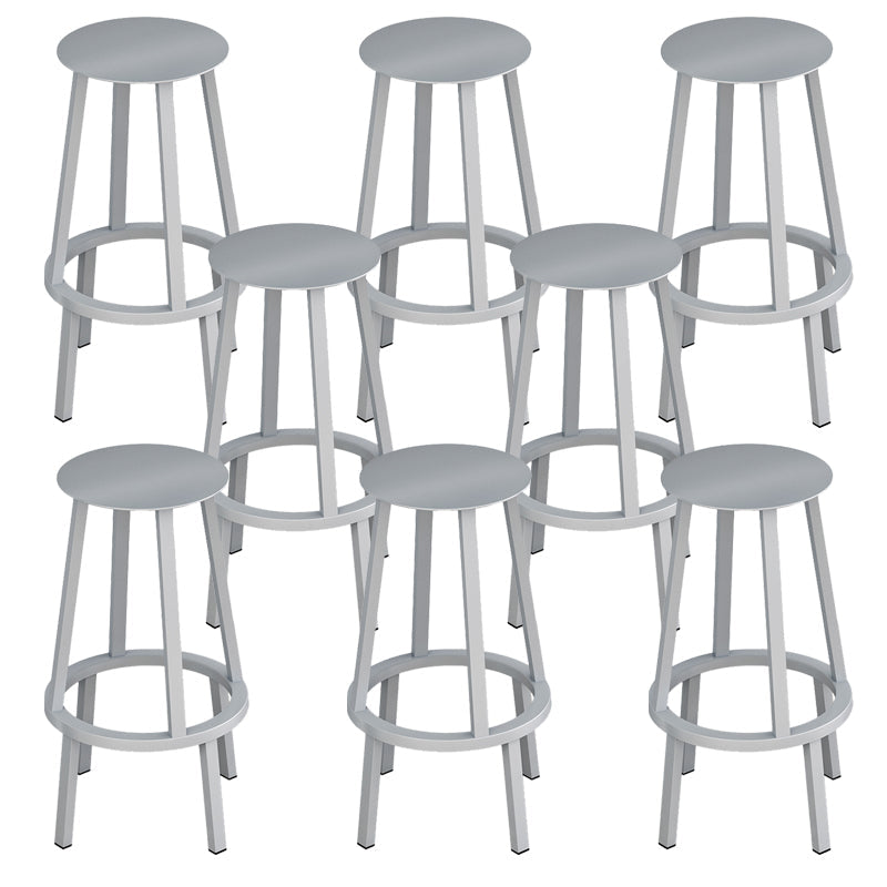Industrial Rotatable Backless Counter Stool Iron Bar Stool with  Pedal for Bar